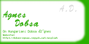 agnes dobsa business card